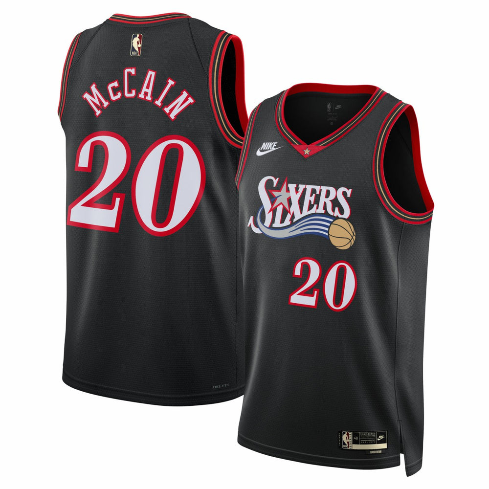 Nike Jared McCain Philadelphia 76ers Unisex Swingman Jersey Classic Edition Black