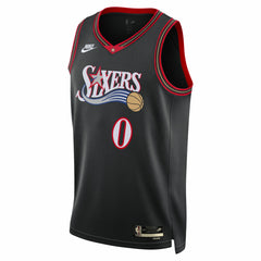Nike Tyrese Maxey Philadelphia 76ers Unisex Swingman Jersey Classic Edition Black