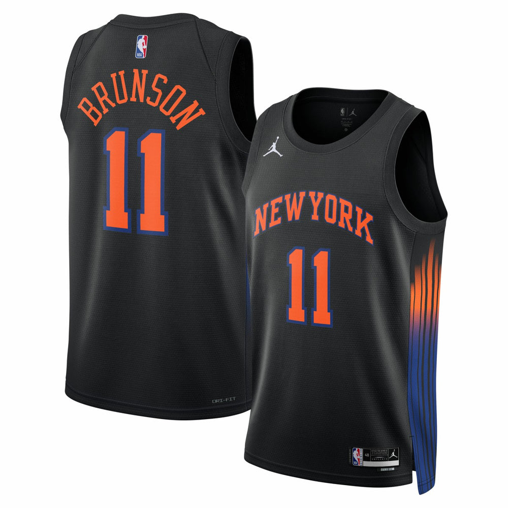 Jalen Brunson New York Knicks Jordan Brand Unisex Swingman Jersey Statement Edition Black