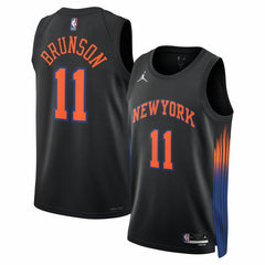 Jalen Brunson New York Knicks Jordan Brand Unisex Swingman Jersey Statement Edition Black