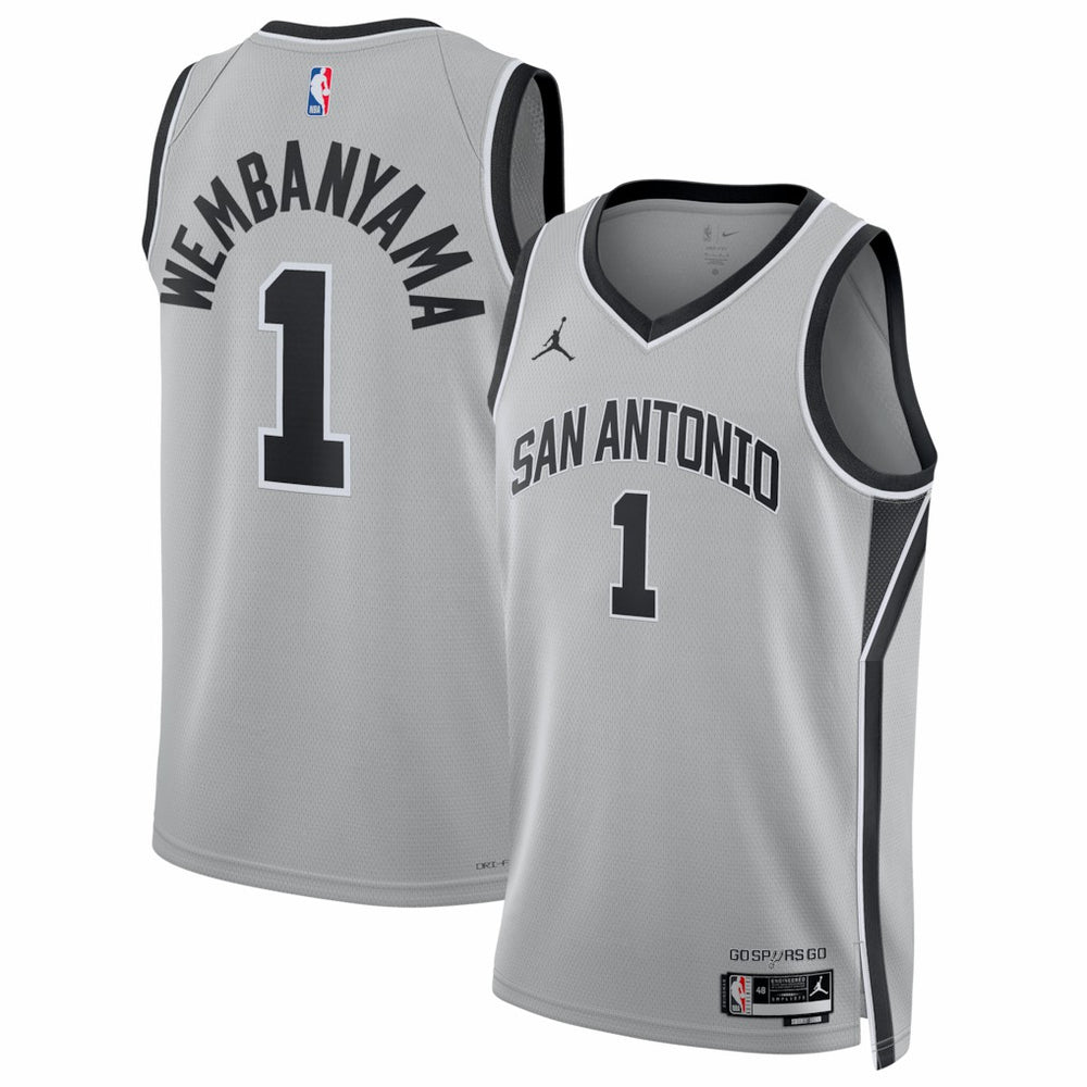 Victor Wembanyama San Antonio Spurs Jordan Brand Unisex Swingman Jersey Statement Edition Silver