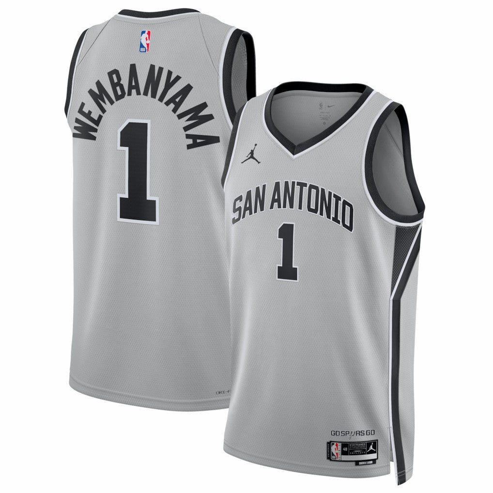 Victor Wembanyama San Antonio Spurs Jordan Brand Unisex Swingman Jersey Statement Edition Silver