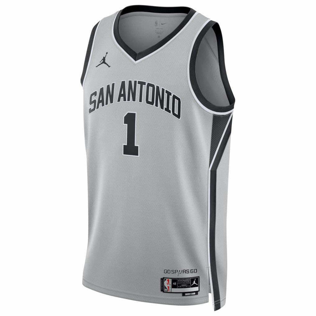 Victor Wembanyama San Antonio Spurs Jordan Brand Unisex Swingman Jersey Statement Edition Silver