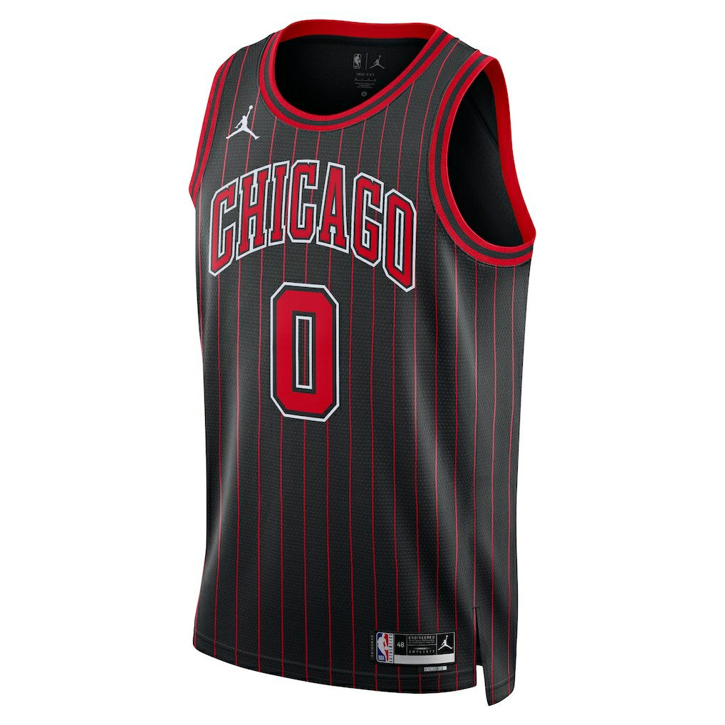 Coby White Chicago Bulls Jordan Brand Unisex Swingman Jersey Statement Editi- Black