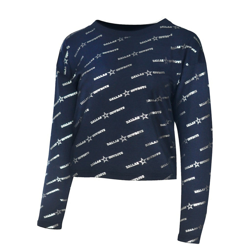 Dallas Cowboys Lauren James Foil Long Sleeve T-Shirt - Navy - NFL