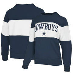 Dallas Cowboys Lauren James Women's Bling Colorblock Terry Sweatshirt - Navy - NFL