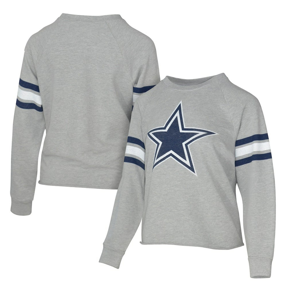 Dallas Cowboys Lauren James Women's Raglan Terry Sweatshirt - Gray - NFL
