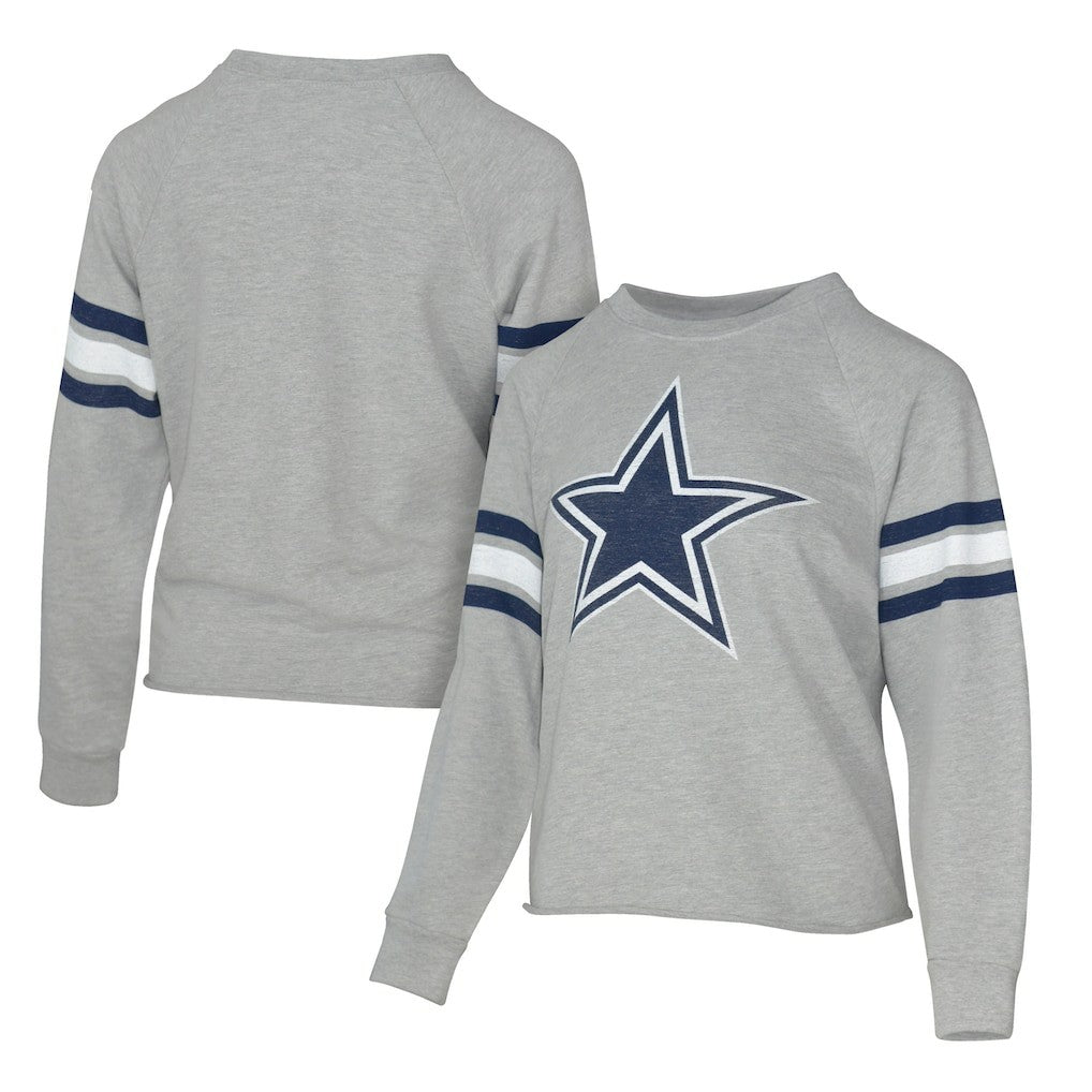 Dallas Cowboys Lauren James Women's Raglan Terry Sweatshirt - Gray - NFL