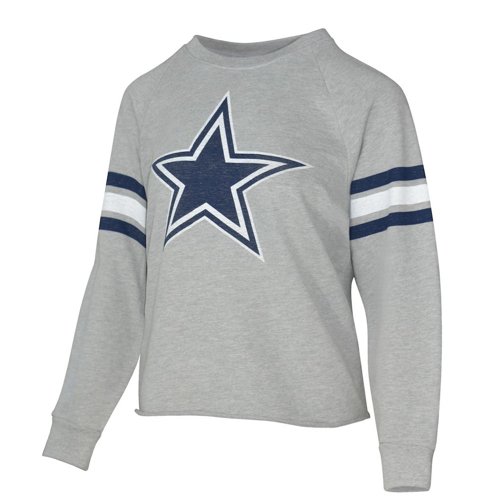 Dallas Cowboys Lauren James Women's Raglan Terry Sweatshirt - Gray - NFL