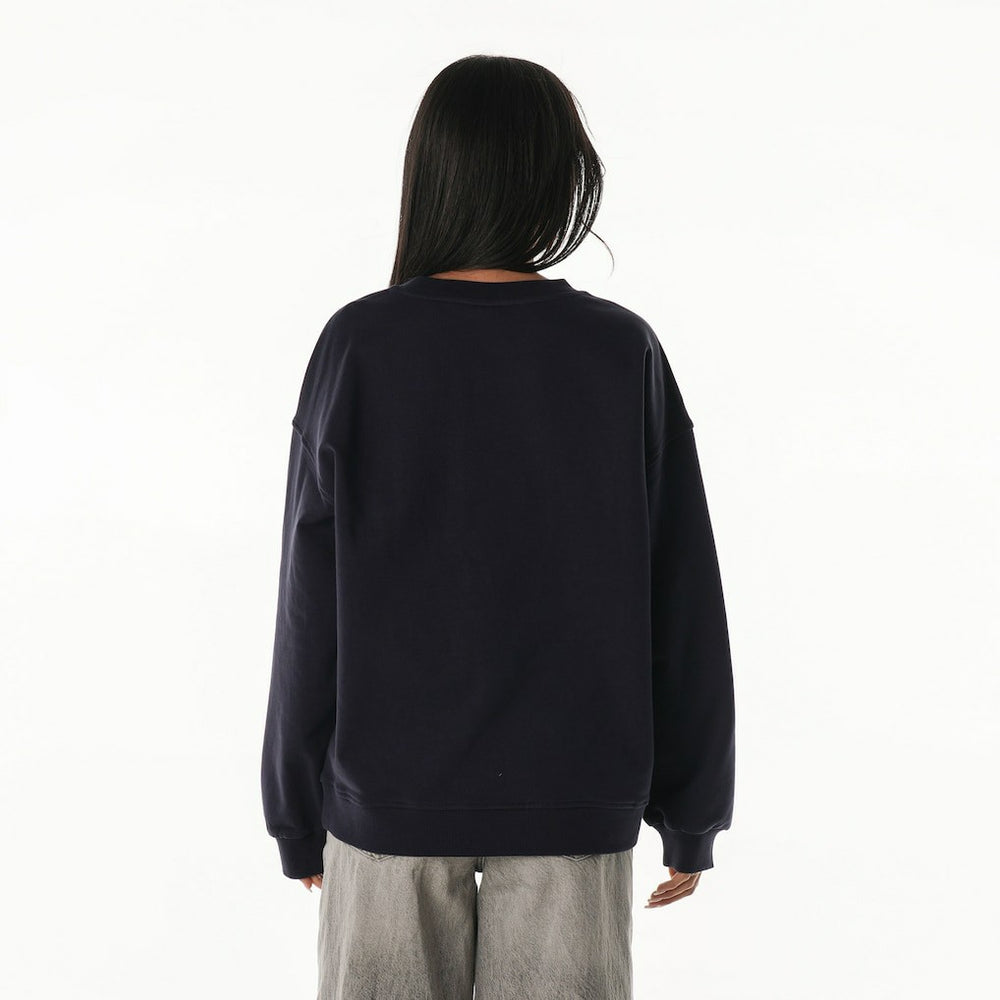 Dallas Cowboys The Wild Collective Women's Rock Crystal Oversized Crewneck Sweatshirt - Navy - NFL