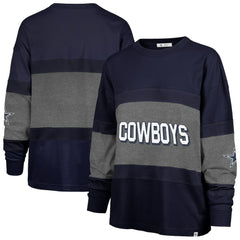 Dallas Cowboys '47 Women's Breezyway Archive Long Sleeve T-Shirt - Navy - 47 brand
