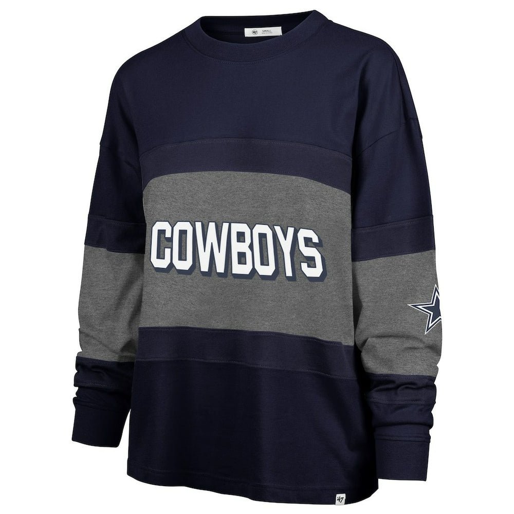 Dallas Cowboys '47 Women's Breezyway Archive Long Sleeve T-Shirt - Navy - 47 brand