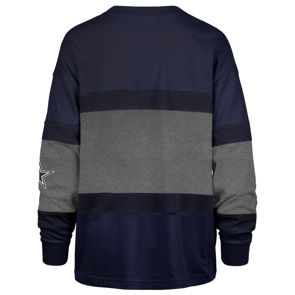 Dallas Cowboys '47 Women's Breezyway Archive Long Sleeve T-Shirt - Navy - 47 brand
