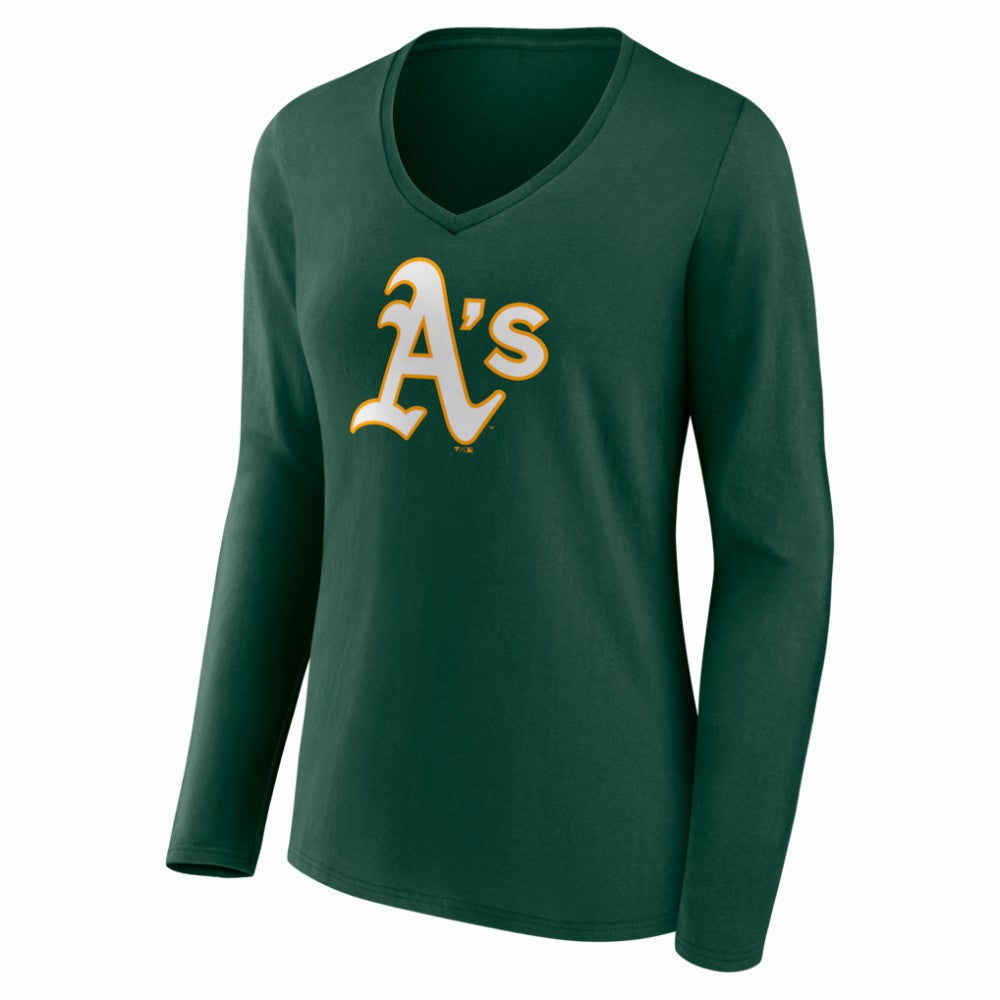 Athletics Women's Logo Long Sleeve V-Neck T-Shirt Near Me