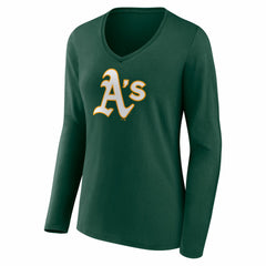Athletics Women's Logo Long Sleeve V-Neck T-Shirt Near Me