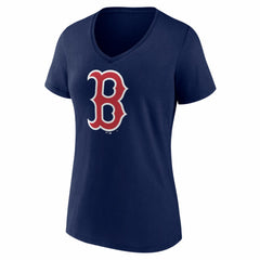 Boston Red Sox Women's Logo V-Neck T-Shirt Outlet