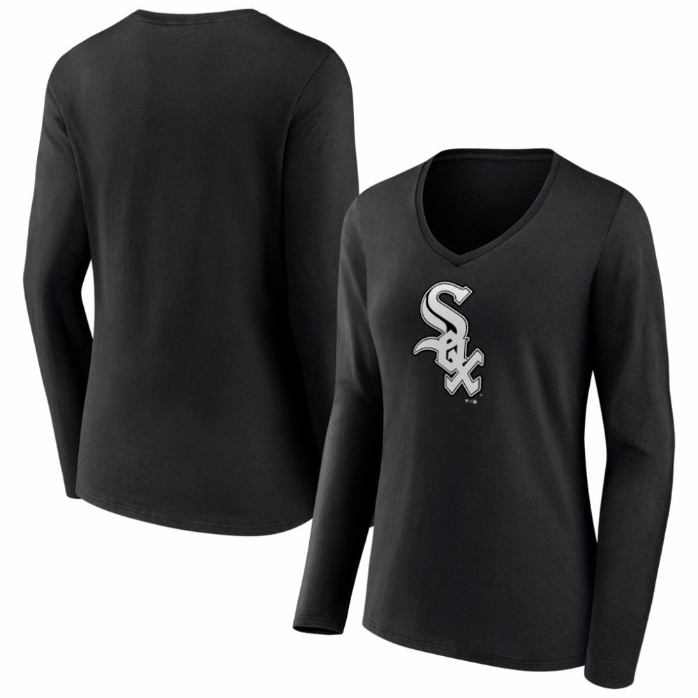 Chicago White Sox Women's Logo Long Sleeve V-Neck T-Shirt Online