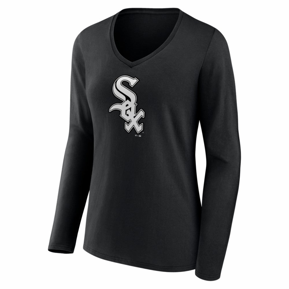 Chicago White Sox Women's Logo Long Sleeve V-Neck T-Shirt Online