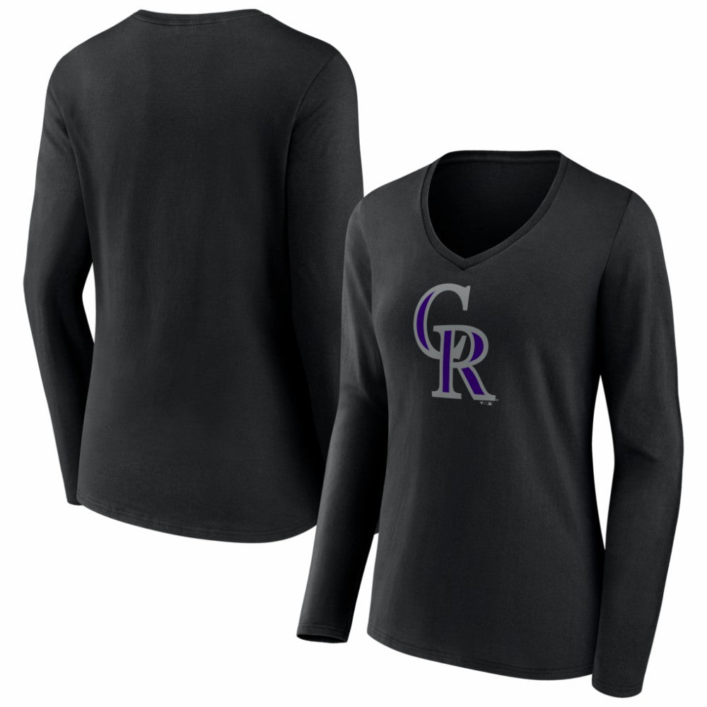 Colorado Rockies Women's Logo Long Sleeve V-Neck T-Shirt Near Me