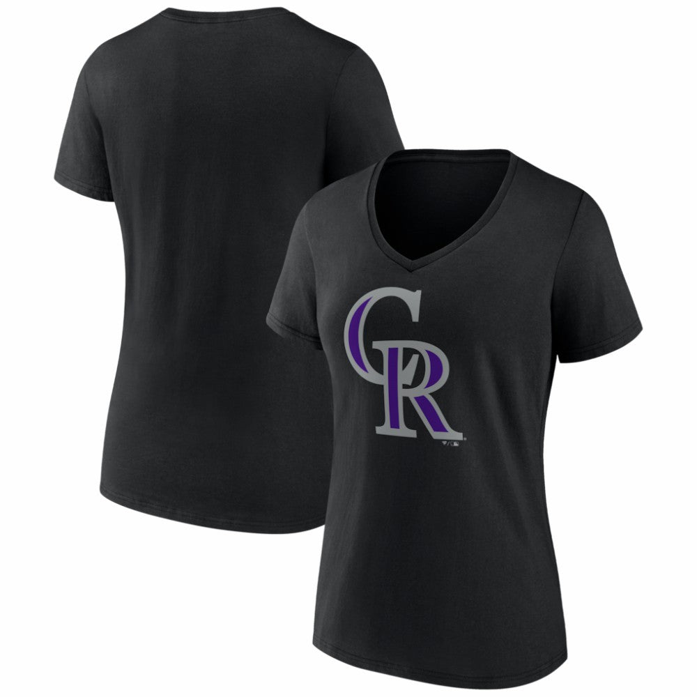 Colorado Rockies Women's Logo V-Neck T-Shirt Sale