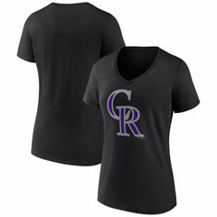 Colorado Rockies Women's Logo V-Neck T-Shirt Sale