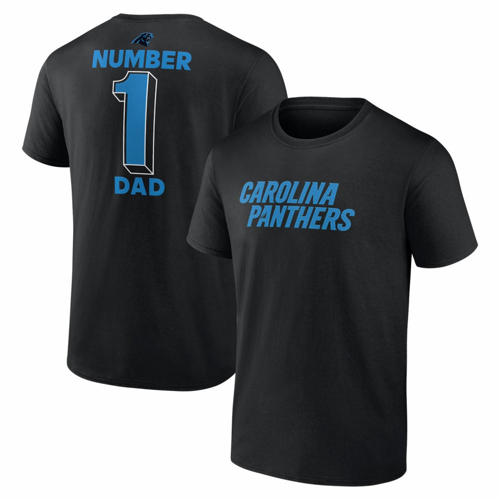 Carolina Panthers #1 Dad Jersey T-Shirt - Black - NFL