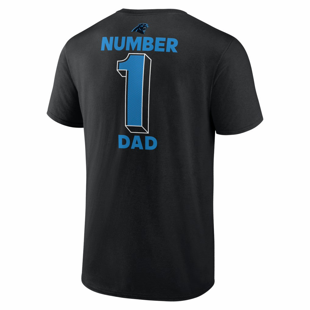 Carolina Panthers #1 Dad Jersey T-Shirt - Black - NFL