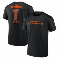 Cincinnati Bengals #1 Dad Jersey T-Shirt - Black - NFL