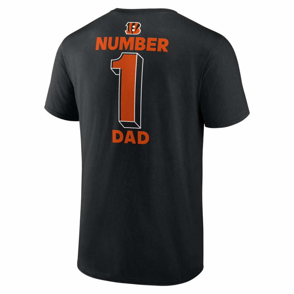 Cincinnati Bengals #1 Dad Jersey T-Shirt - Black - NFL