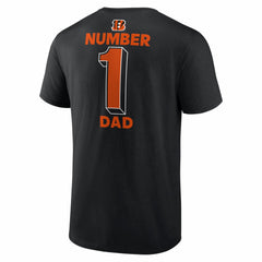 Cincinnati Bengals #1 Dad Jersey T-Shirt - Black - NFL