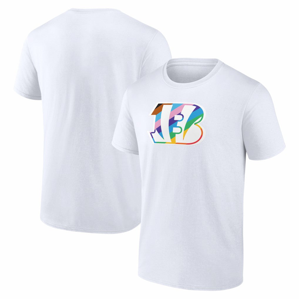 Cincinnati Bengals Logo Pride T-Shirt - White - NFL