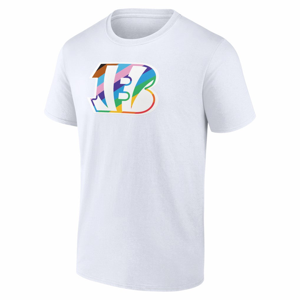 Cincinnati Bengals Logo Pride T-Shirt - White - NFL