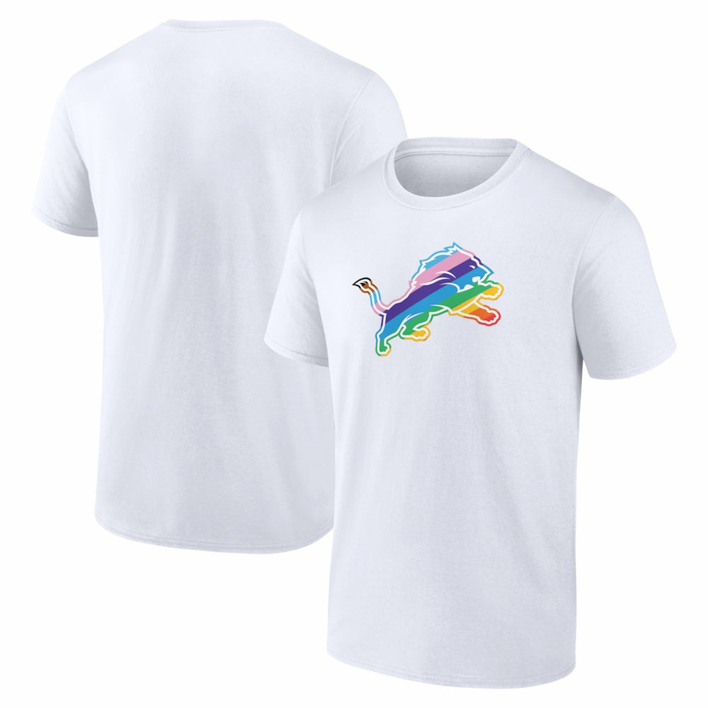 Detroit Lions Logo Pride T-Shirt - White - NFL
