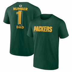 Green Bay Packers #1 Dad Jersey T-Shirt - Green - NFL