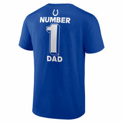 Indianapolis Colts #1 Dad Jersey T-Shirt - Royal - NFL