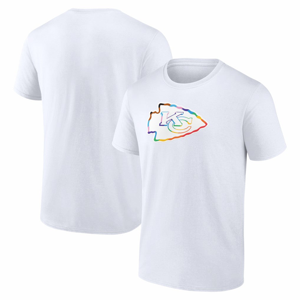 Kansas City Chiefs Logo Pride T-Shirt - White - NFL