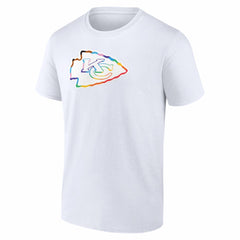 Kansas City Chiefs Logo Pride T-Shirt - White - NFL