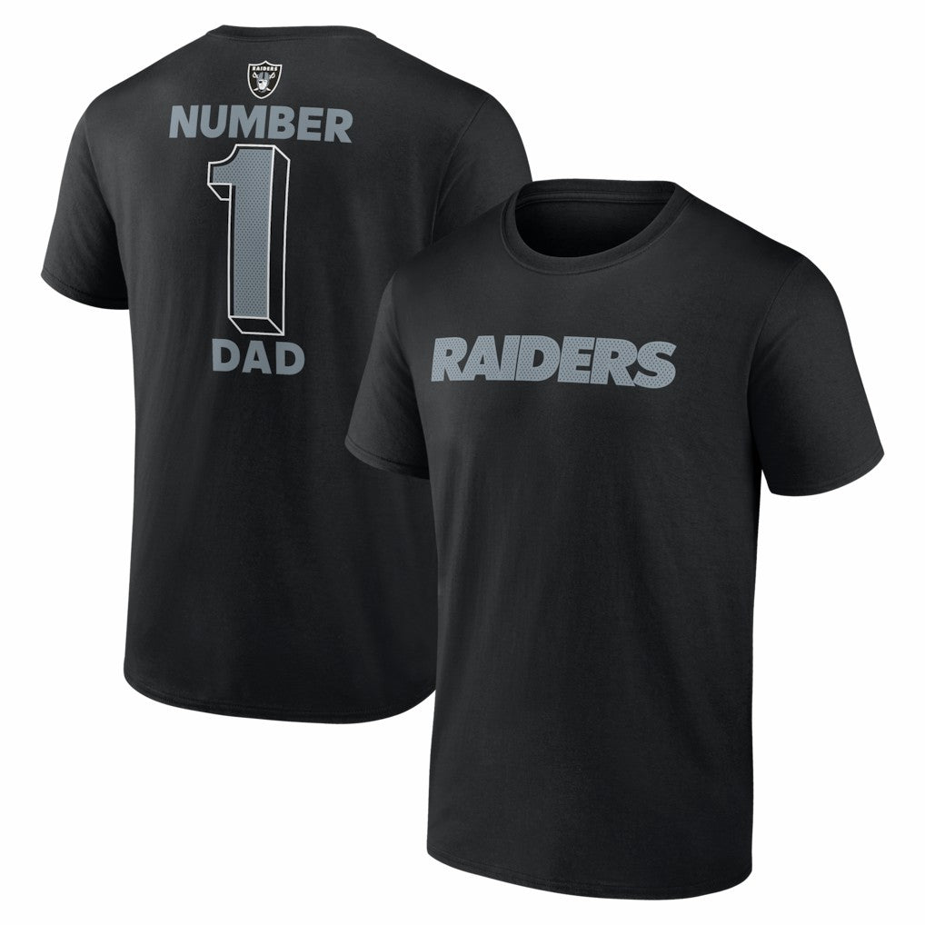Las Vegas Raiders #1 Dad Jersey T-Shirt - Black - NFL