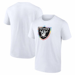 Las Vegas Raiders Logo Pride T-Shirt - White - NFL