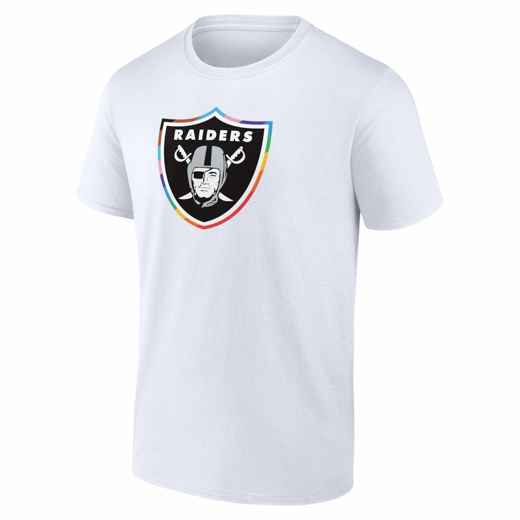 Las Vegas Raiders Logo Pride T-Shirt - White - NFL