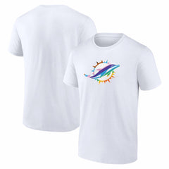 Miami Dolphins Logo Pride T-Shirt - White - NFL