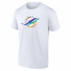 Miami Dolphins Logo Pride T-Shirt - White - NFL