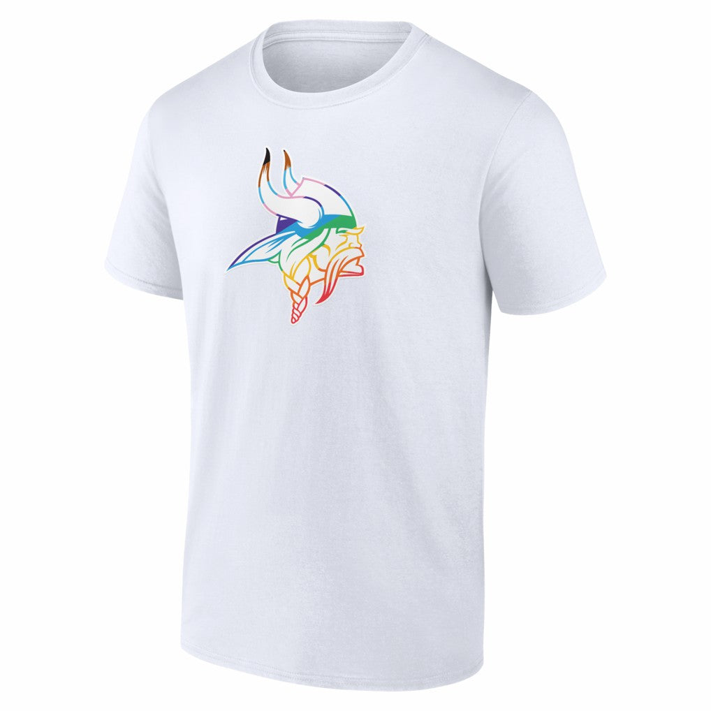 Minnesota Vikings Logo Pride T-Shirt - White - NFL