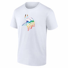 Minnesota Vikings Logo Pride T-Shirt - White - NFL