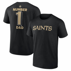 New Orleans Saints #1 Dad Jersey T-Shirt - Black - NFL