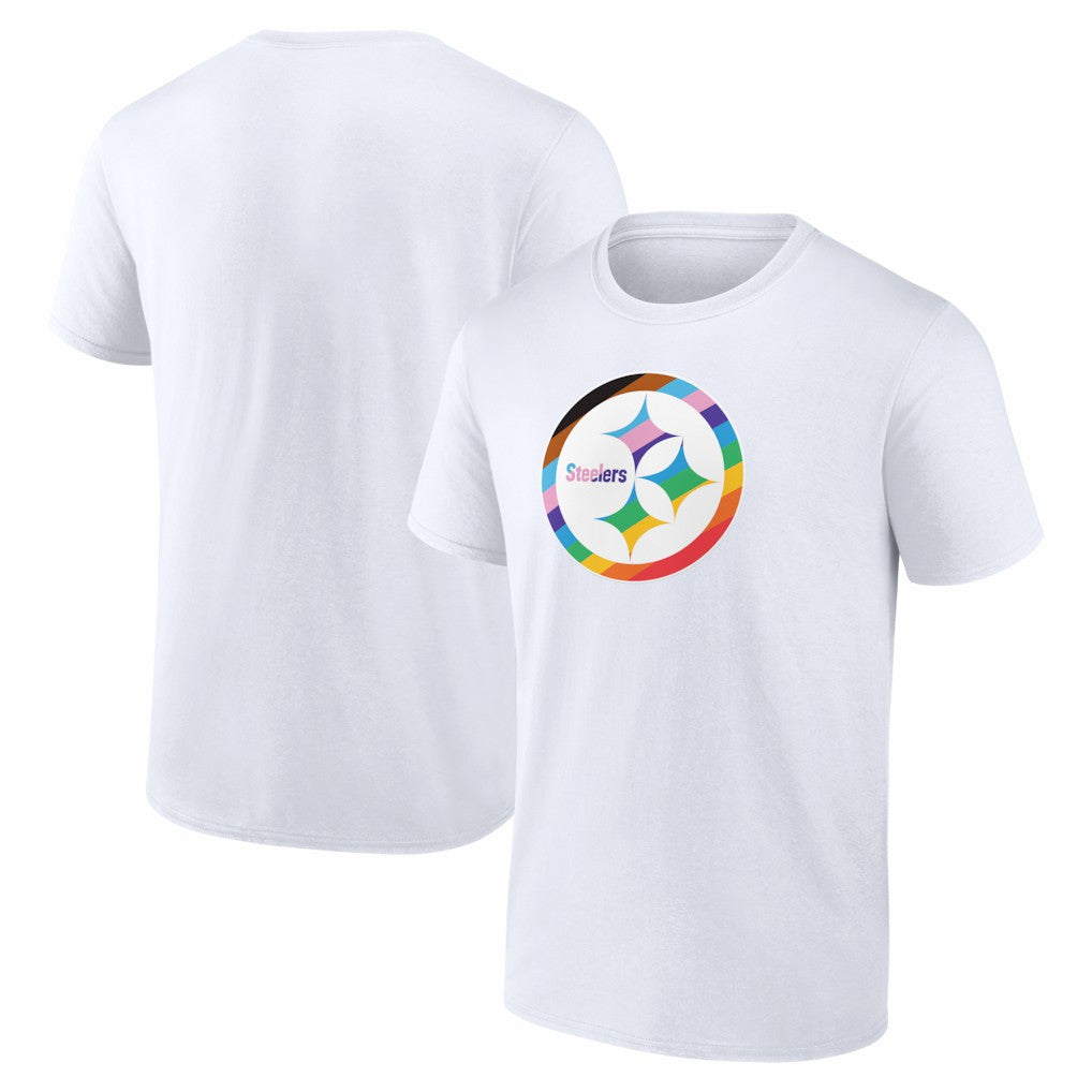 Pittsburgh Steelers Logo Pride T-Shirt - White - NFL