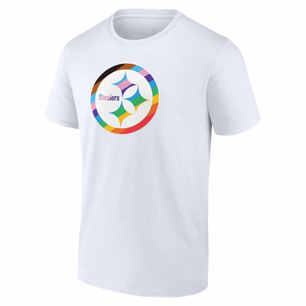 Pittsburgh Steelers Logo Pride T-Shirt - White - NFL