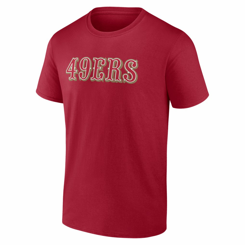 San Francisco 49ers #1 Dad Jersey T-Shirt - Scarlet - NFL