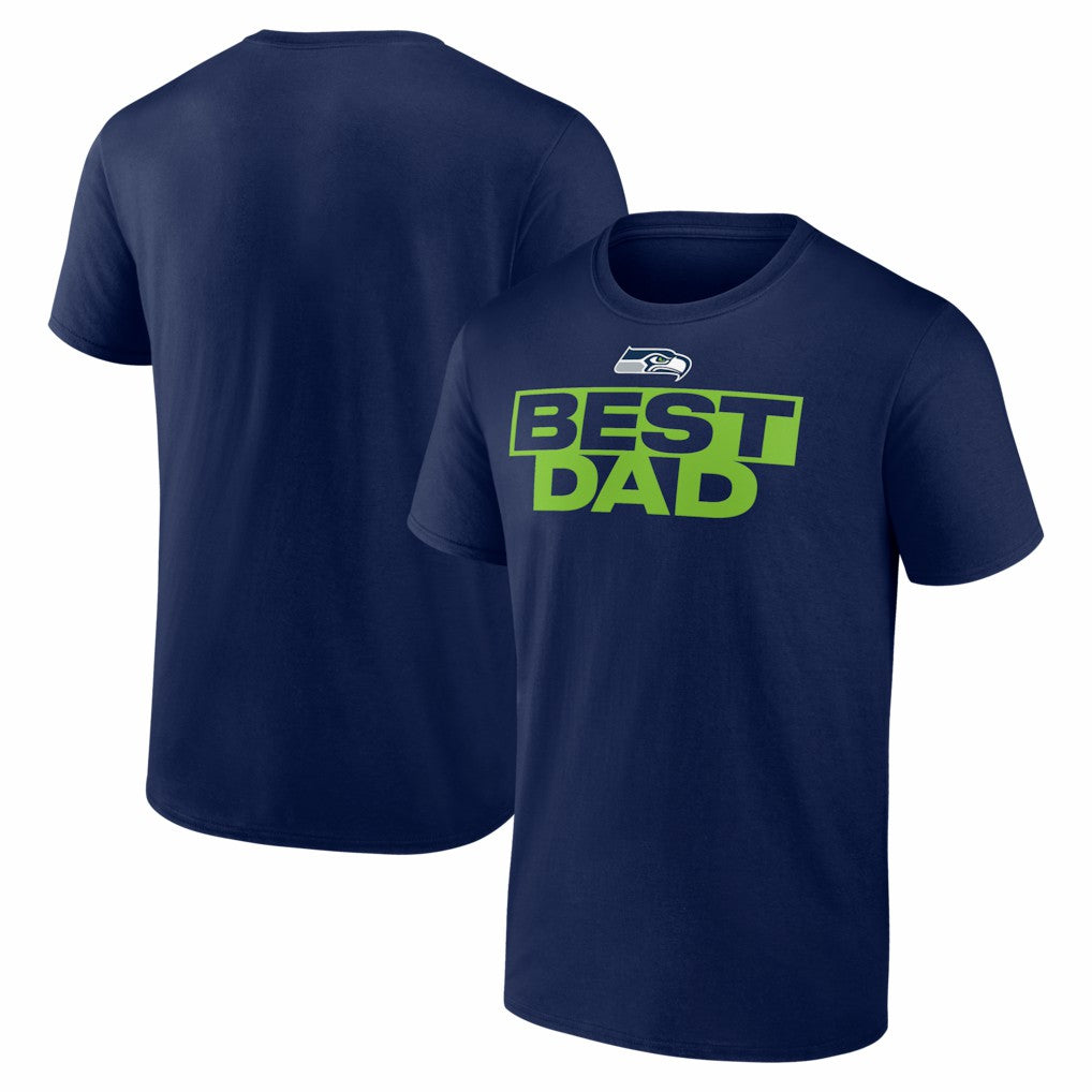 Seattle Seahawks Greatest Dad T-Shirt - College Navy - NFL
