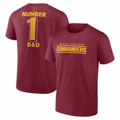 Washington Commanders #1 Dad Jersey T-Shirt - Burgundy - NFL